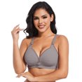 thumbnail image 3 of Wutalume Full Cup Wireless Bras for Women, No Steel Ring, Comfort Coverage Bra, Daily Wear, Solid Color, Non-Padded Womens Bras,Gray 46, 3 of 6