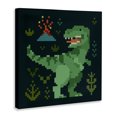thumbnail image 3 of Stupell Industries Contemporary Pixel Style Dinosaur Canvas Art, 17 x 17, by Victoria Barnes, 3 of 8