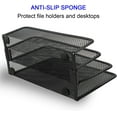 thumbnail image 4 of Desk Mail Organizer, File Holder Letter Sorter with 3 Vertical Upright Metal Mesh Compartments Document, Filing, Folders, Mail, Paper Organizer for Home or Office Desktop (1PCS), 4 of 8