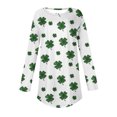 thumbnail image 3 of Wdfiry Womens St Patricks Day Shirts Long Sleeve Shamrock Clover Green Crew Neck Tee Shirts Lucky Tops Plus Size Graphic Casual Tunic Tops, 3 of 3