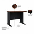 thumbnail image 4 of Bowery Hill 36" Transitional Engineered Wood Desk in Hansen Cherry/Gray, 4 of 6