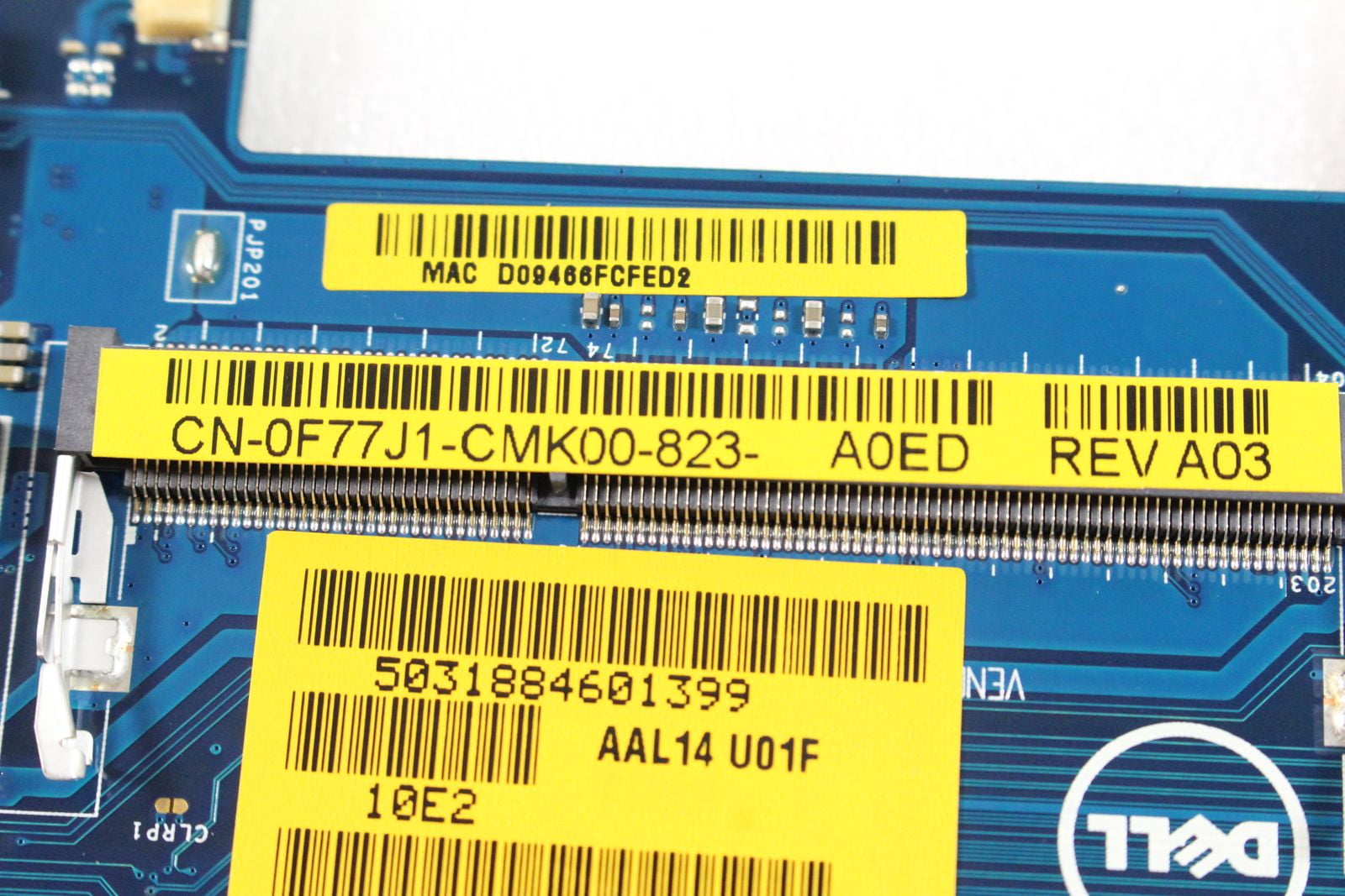 Dell Inspiron 15 5552 Notebook Motherboard Intel Pentium N3700 1.6GHz DDR3 HDMI Ports USB LA-C571P SR29E F77J1 0F77J1 CN-0F77J1