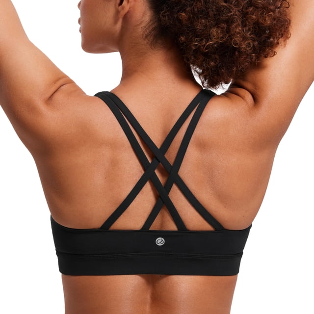 Top Deportivo CRZ YOGA Sensación Desnuda con Tirantes Negro Mediano