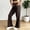 Coffee, variant on LEBONYARD Dress Pants,Women'S Solid Color Wide-Leg Pants Casual Elastic-Waistband Pocket Pants Dark Gray S