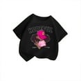 thumbnail image 1 of LUOGENLI T-Shirt pour Filles Enfant Filles Mignon Graphique Col Rond Manche Courte Tee Été Décontracté T-Shirt Chandails pour Filles Tendance Noir 7-8 Ans, 1 of 3