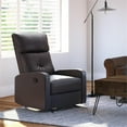 thumbnail image 2 of ClickDecor Henderson Leather Recliner Chair Dark Brown, 2 of 13