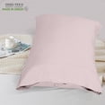 thumbnail image 2 of ROYALE LINENS 300 Thread Count 100% Long Staple Combed Cotton Pillowcases Set of 2, Standard Bed Pillow Cover, 20"x26", Ultra Soft, Breathable, Cool & Crisp Percale (Std, Lavender), 2 of 9