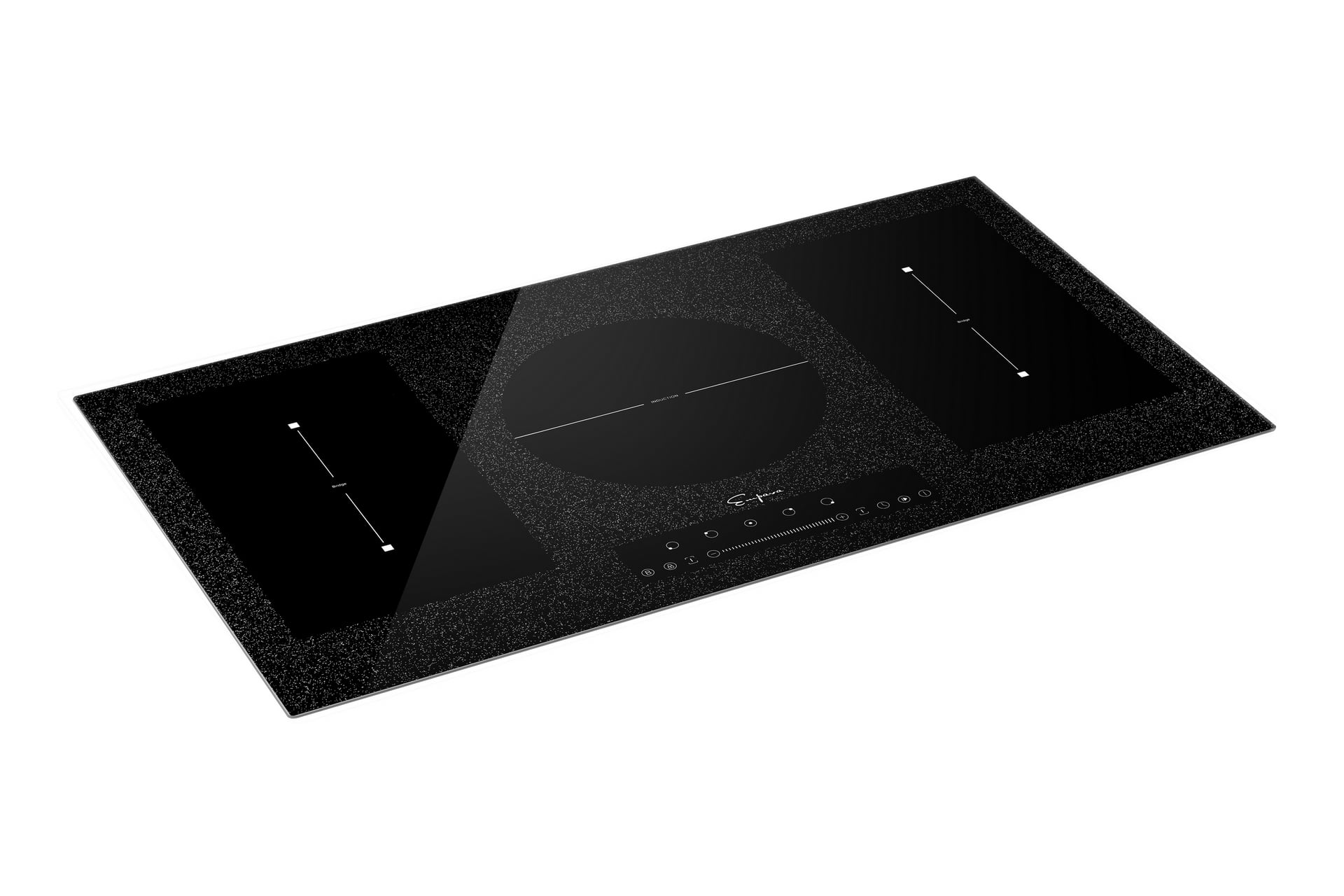 Empava 36 in Electric Stove Induction Cooktop with 5 Booster Burners Including 2 Flexi Bridge Element Smooth Surface in Black