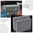 thumbnail image 2 of OULII Durable Tool Storage Box Sturdy Toolbox Metal Black 1Pack for Repair, 2 of 8