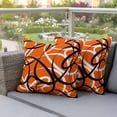 thumbnail image 6 of 2 Pack Outdoor Waterproof Throw Pillows, Abstraction Distortion Lines Art Decorative Square Pillow Case Patio Pillows for Chair Couch Sofa 16x16in, 6 of 9