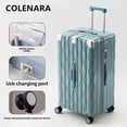 thumbnail image 2 of COLENARA, alta calidad, 24 ", 26", 28 pulgadas, tipo carrito de equipaje, bolsa de viaje, cubierta de carrito de gran capacidad ABS + PC con maleta con ruedas, 2 of 4