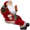 thumbnail image 3 of Northlight 24" Sitting Santa Claus with Gift Bag and Presents Christmas Figure, 3 of 5