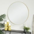 thumbnail image 3 of DecMode 36" x 36" Gold Wall Mirror with Thin Frame, 3 of 12