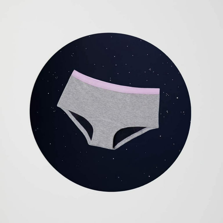 Thinx BTWN Teen Period Underwear - Shorty Panties (Grey, 13/14