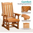 thumbnail image 4 of VINGLI Outdoor Glider Chair Wood Patio Glider with Cup Holder, Porch Glider with Smooth Rocking Mechanism, Heavy Duty 600 LBS, 4 of 7
