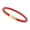 1 - Locking Magnetic Gold, variant on Unisex Men's Genuine Braided Leather Stainless Steel Magnetic Clasp Bracelet Red-9 - Bayonet Snap Silver
