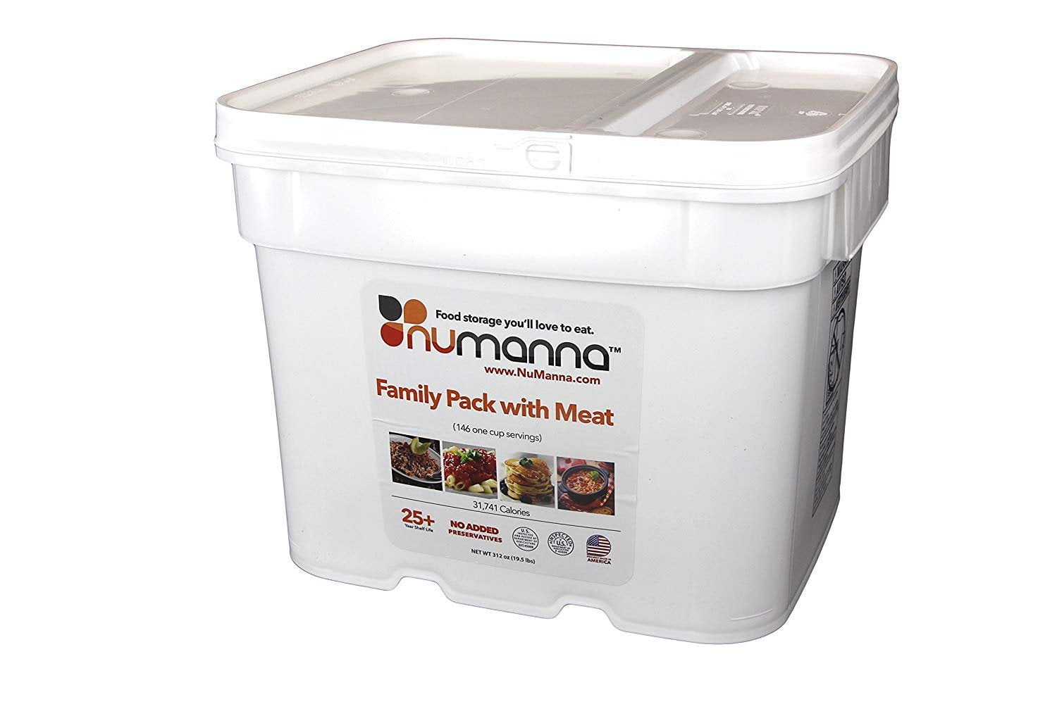 NuManna Family Pack W Meat 146 Servings Emergency Survival Food 
