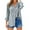 Gray, variant on Kukoosong Women's Button Down Shirts Long Sleeve V-Neck Oversized Tops Loose Linen Tunic Tops with Pockets