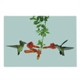 thumbnail image 2 of Hummingbirds Cutting Board, 2 Hummingbirds Sipping Nectar from a Trumpet Vine Blossoms Summertime, Decorative Tempered Glass Cutting and Serving Board, Large Size, Red Black Green, by Ambesonne, 2 of 5