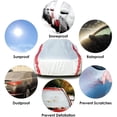 thumbnail image 4 of Car Cover All Weather 6 Layer Breathable UV Protection Waterproof Dustproof Universal Fit Full Car Covers for Sedan, 4 of 7