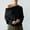 Black, variant on Brondbend Knitted Sweaters for Women Long Sleeve Knit Tops for Women Crewneck One Shoulder Solid Color Top Trendy Loose Fit Thick Pullover Winter Versatile Party Warm Blouse,Army Green