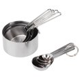 thumbnail image 2 of Spptty 8Pcs/Set Stainless Steel Measuring Cup Spoon with Scales Kitchen Cooking Baking Supplies, Measuring Cup, Baking Measuring Cup, 2 of 8
