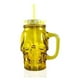 thumbnail image 3 of 3pz Tarros Calavera Vaso Frasco Vidrio Mason Jars Cerveza Color Amarillo, Verde y Azul, 3 of 4