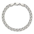 thumbnail image 6 of Auriga Fine Jewelry 925 Sterling Silver 5.5mm Double Link Charm Bracelet 8 inch for Women, 6 of 6