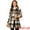 Brown, variant on Unique Bargains Women's Toggle Outerwear Classic Turn Down Collar Plaid Duffle Front Pea Coat Brown M