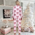 thumbnail image 4 of Womens Halloween Pajamas 2 Piece Set Funny Print Long Sleeve Button Sleepwear Soft Long Pants Relaxed Fit Cute Pj Set, 4 of 5