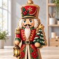 Wooden Block Nutcracker Christmas Theme 3 Layer Wood Decor Ornament for ...