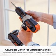 BLACK+DECKER 20V Drill/Driver, 1.5Ah, 83 Piece Set, Battery and Charger Included