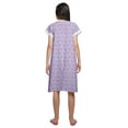 thumbnail image 3 of Moomaya Printed Short Sleeve Nursing Cotton Poplin Womens Sleepwear Night Gown, 3 of 5