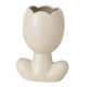 thumbnail image 3 of Jarrón de cerámica para flores, maceta, arreglos florales, jarrón decorativo Crema con forma de flor, 3 of 9