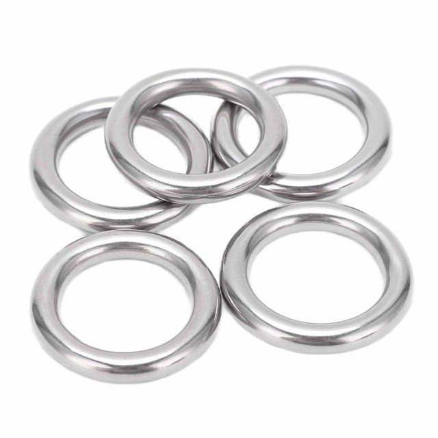 Metal Yoga Hanging Rings, Anti Rust Stainless Steel Round Rings Wide Application Durable For Hammock For Boat 6 X 25mm,6 X 30mm