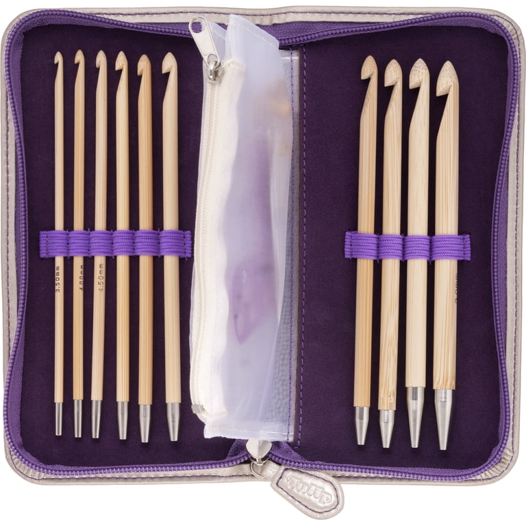 Tulip Carry T Interchangeable Bamboo Tunisian Hook Set-W/Case