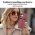 thumbnail image 4 of TECH CIRCLE for Galaxy S24+ Wallet Case with Card Holder, Lanyard Wrist Strap Loop Holder Kickstand RFID Blocking Finger Grip Ring PU Leather Shockproof Cover for Galaxy S24+ 6.7",Winered, 4 of 8