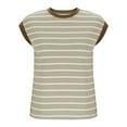thumbnail image 4 of AherBiu Tank Tops for Women Striped Crewneck Sleeveless Stretch Comfy Knitted Pullover Summer Tops Blouse, 4 of 5