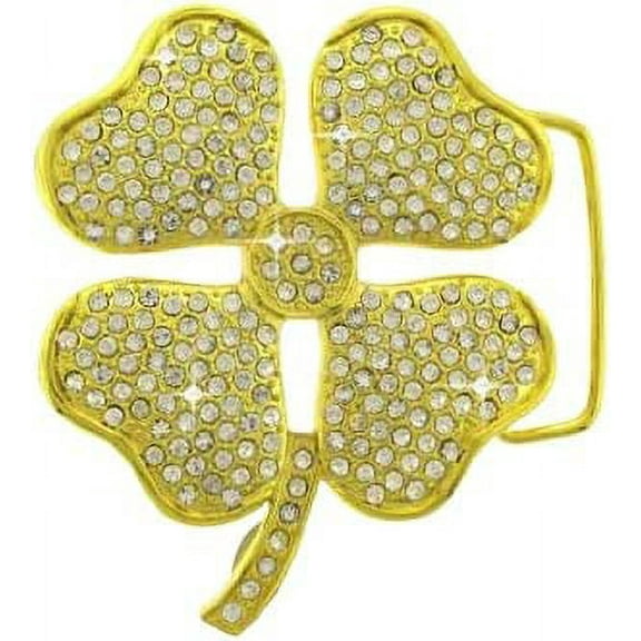 HIP HOP BLING ICED OUT Gold Tone Colver BELT BUCKLE