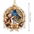 thumbnail image 3 of Cheapark 2D Flat Acrylic Christmas Snowman Hanging Ornament Lightweight Tree Pendant for Xmas Tree Holiday Home Party Decor Gift, 3 of 7