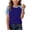 Blue., variant on Agkizg Girls Faux Denim Patchwork T-Shirt Short Sleeve Crewneck Top for Kids Casual Summer Tee, Sizes 14-15 Years