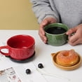 thumbnail image 2 of Maytalsory Smooth Ceramic Cup With Cute Pattern 320ml Capacity Anti Slip Bottom Thick Yellow Cat Cup, 2 of 6