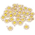 thumbnail image 1 of 30 colgantes de flor de margarita esmaltada para hacer joyas o manualidades. JFHHH pequeña, 1 of 5