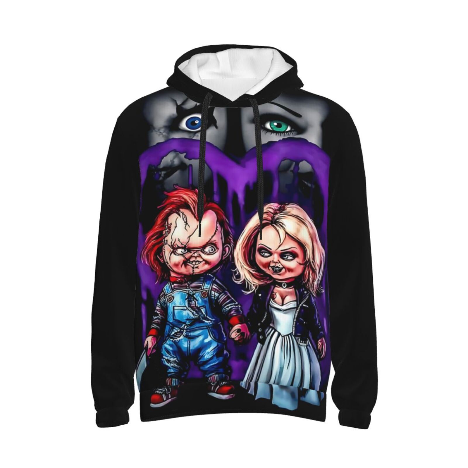 Unisex Adult Bride of Chucky And Tiffany Pullover Hoodie With Pocket ...