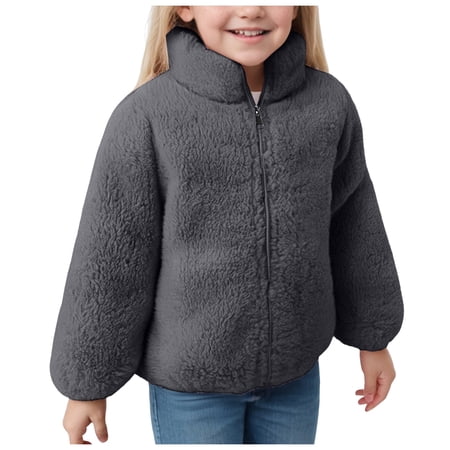 Girls Size 10 Clothes Kids Jackets Girls Boys Girls and Toddlers Fleece Full-Zip Jacket Zip-Up Sweatshirt