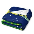 thumbnail image 3 of Brazil Flag Splash Art Flannel Blanket Lightweight Blanket for Couch Sofa Bed, Super Soft Cozy Print Warm Blanket, 3 of 7