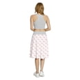 thumbnail image 5 of Women's Flamingo Standing Pink Bird Cartoon A-line Printed Skirt Casual Wear, L, Pale Pink and White, by Ambesonne, 5 of 6