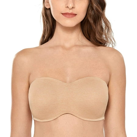 Women's Jacquard Bandeau Underwire Minimizer Strapless Bra for Large Bust | Walmart Canada