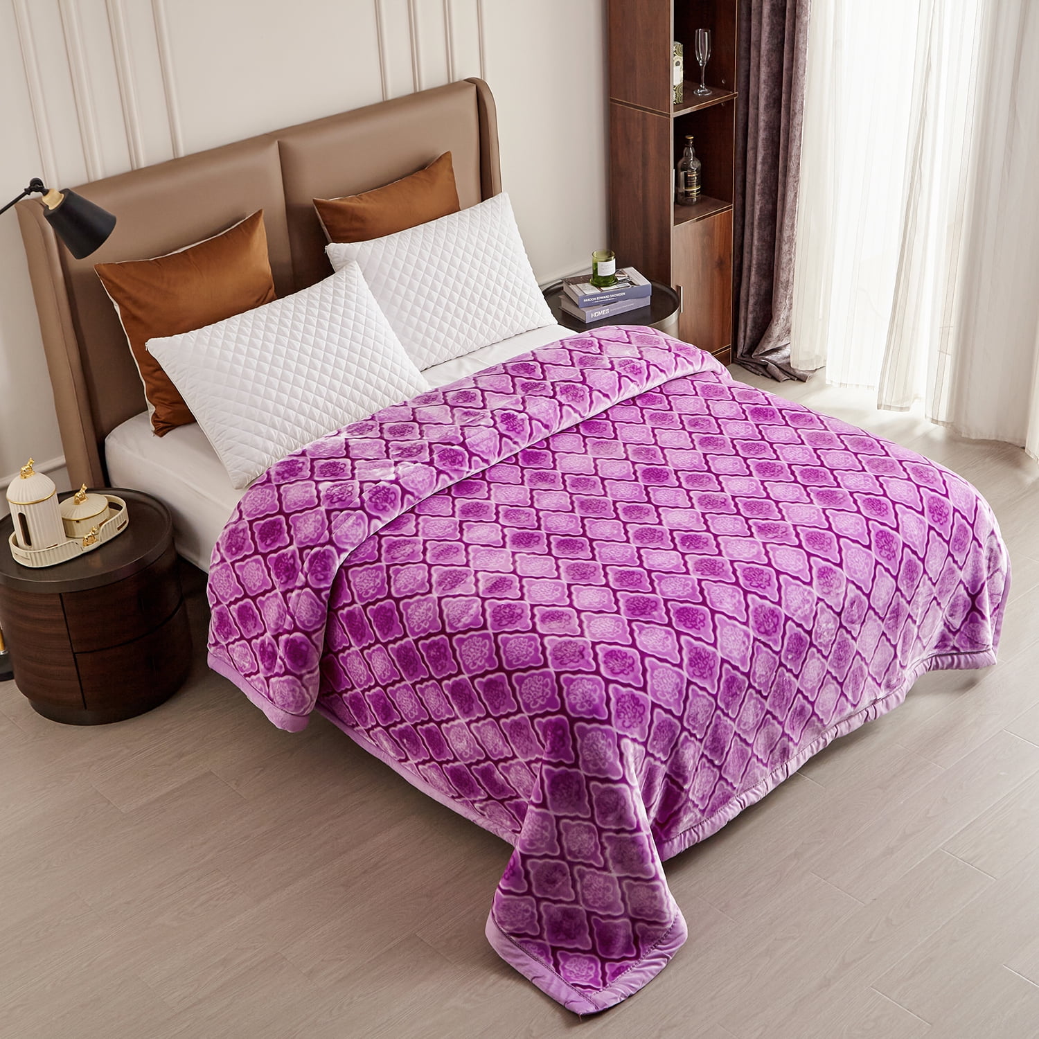 NC Thick Fleece Blanket King Size,10.5lbs 2 Ply Heavy Thick Warm Mink Bed Blanket for Winter, 87"x94"