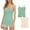 Green, variant on Women's Plus Size Camisole with Built in Bra 2pc Inner with Chest Pads Outer Bottoming Suspenders Full Coverage Everyday Bra for Women